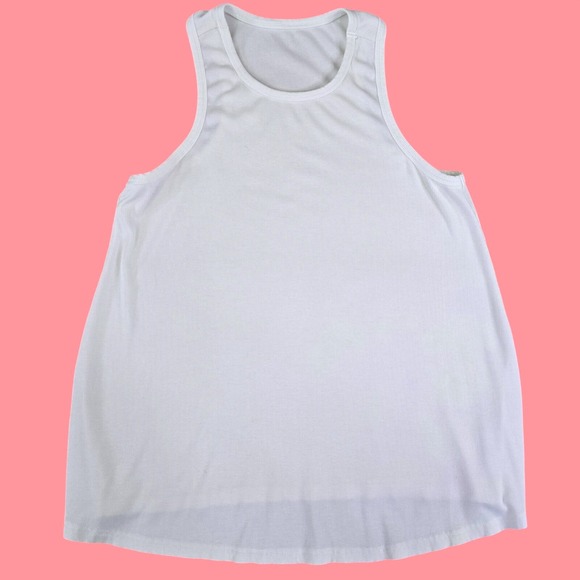 Unbranded Tops - Maternity‎ Womens Size L White Ribbed High Neck Tank Top Sleeveless Shirt NWOT